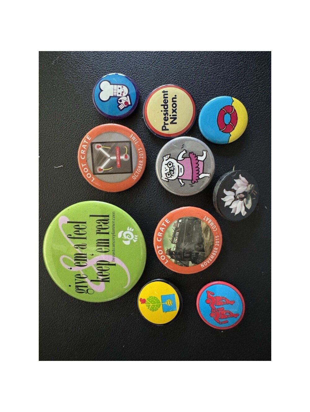 Lot of 10 Pins - Some Vintage - Nixon - Loot Crate